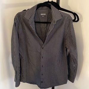 BRAND NEW - Kenneth Cole reaction slim fit  black/grey button down shirt